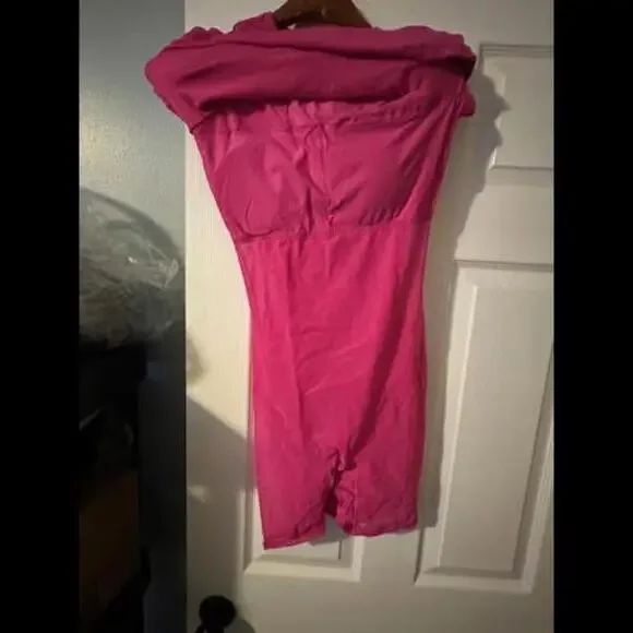 NWT Pink Popilush Shapewear Modal Crew Neck Slimming Maxi Dress, Size Large - Picture 6 of 9